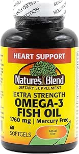 Blend Fish Oil 1760 mg Omega 3 Extra Strength - 60 Softgels