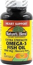Huile de poisson de mélange de la nature 1760 mg Oméga 3 Extra Strength - 60 Softgels