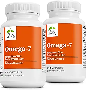 Terry naturellement Omega-7 - Supplément alimentaire avec les acides gras essentiels - Supplément nutritionnel pour soutenir la santé de la peau avec le Buckthorn, l'huile de pulpe et de graines de baie - 60 Softgels (paquet de 2)
