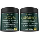 Herbpy Bundle 7in1 Clove Supplement 755mg/serving (100 Capsules) & 4in1 Black and Green Cardamom 755mg/serving (100 Capsules)