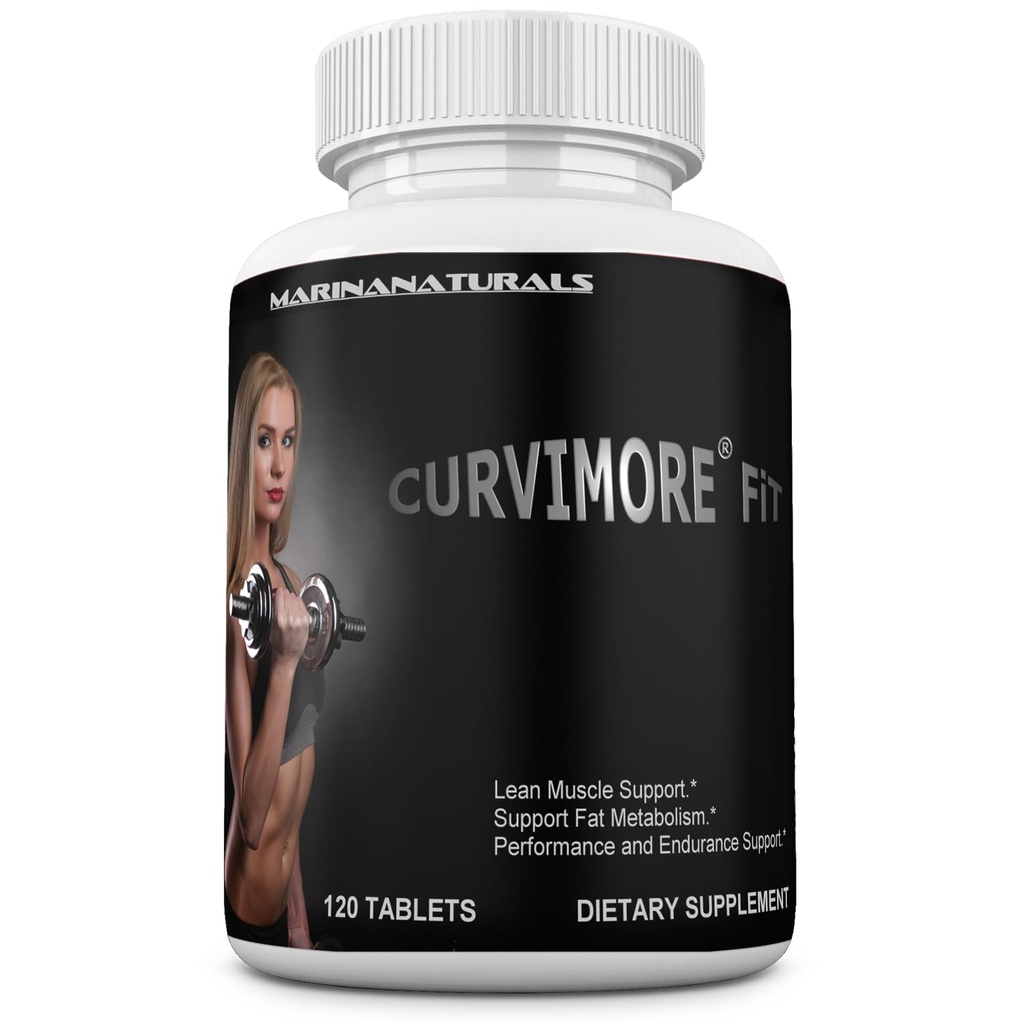 CURVIMORE® FiT Women Supplement. Fast Voluptuous Body. Multivitamins, Mineral, Amino Acids, Herbs, Collagen, Biotin, Hyaluronic Acid, L Glutamine, B-Complex, Maca. Muscled & Curvy Body Gains.