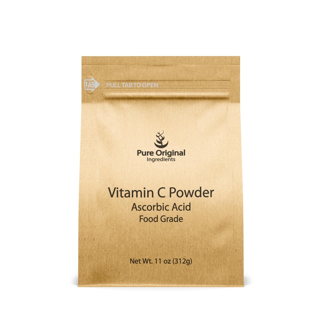 INGRÉDIENTS ORIGINAUX DE PURE Poudre de vitamine C, 11 oz, acide ascorbique