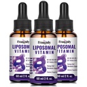Liposomal Vitamin B Complex Liquid Sublingual B Complex Vitamins Supplement for Women Men Improved Absorption Methylated B12,B1, B2, B3, B5, B6,Folate,Biotin for Energy And Immune Support-6.0 oz