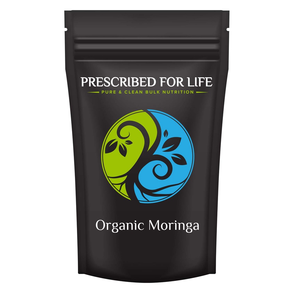 Prescribed For Life Organic Moringa Powder | Organic Moringa Leaf Powder | Superfood Supplement Rich in Vitamin C and Antioxidants | Moringa oleifera (25 kg / 55 lb)