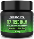 Viking Revolution Tea Tree Oil Balm - Foot Cream for Dry Skin - Deeply Moisturizing Formula with Aloe Vera, Vitamin E & Eucalyptus - Soothes & Hydrates Rough Hands, Elbows & Feet (2 Oz, Pack of 1)