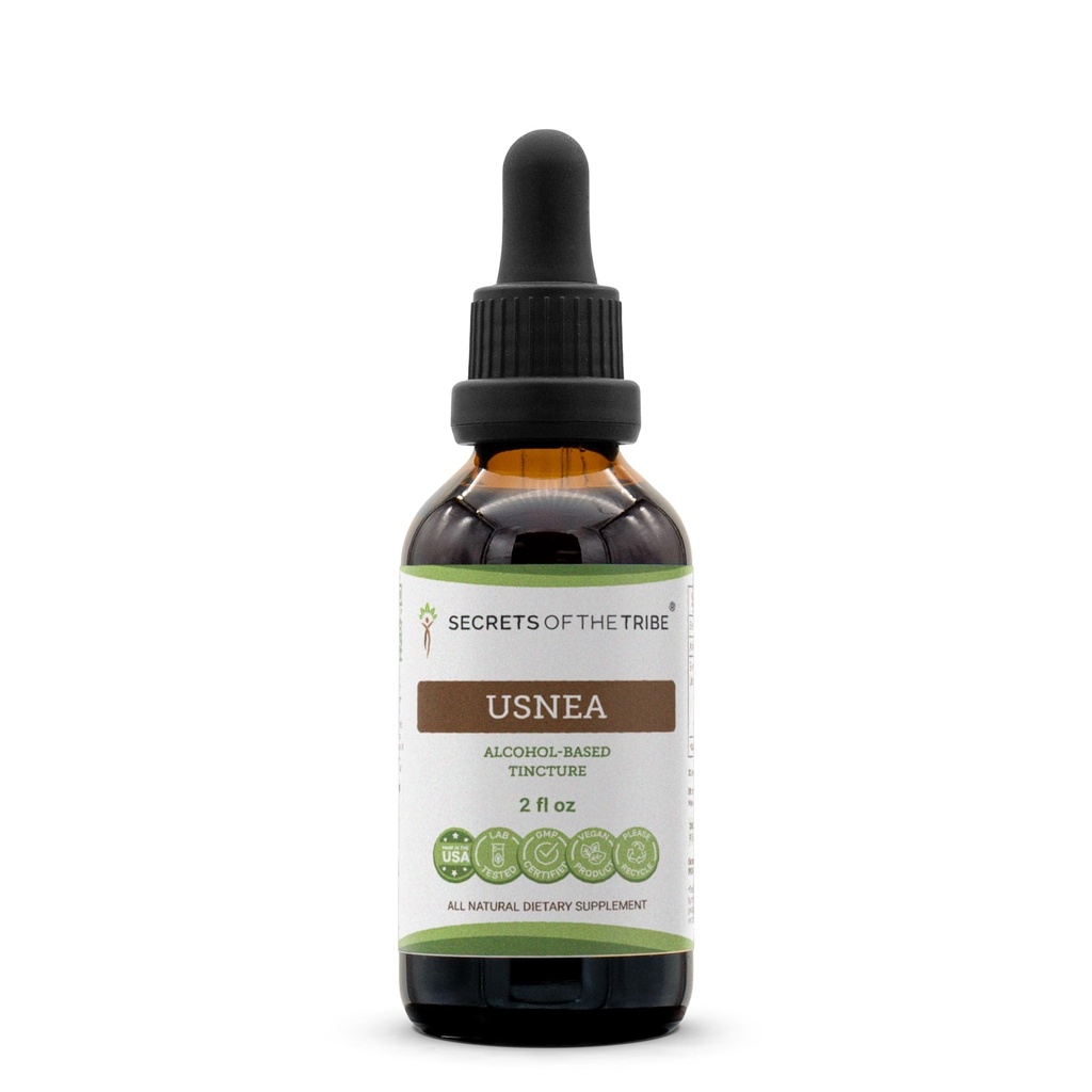 Secrets of the Tribe Usnea Tincture Alcohol Extract, High-Potency Herbal Drops, Tincture Made from Usnea barbata Immunity Support 2 oz