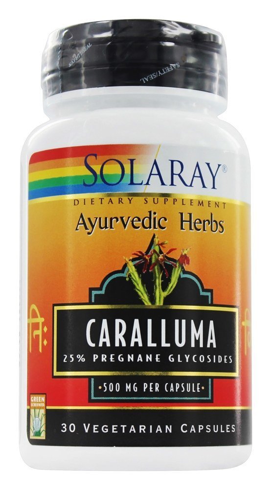 SOLARAY Guaranteed Potency Caralluma Aerial Extract, Veg Cap (Btl-Plastic) 500mg | 30ct