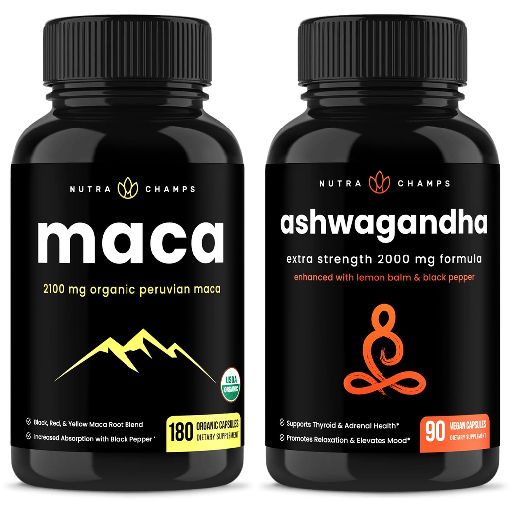 NutraChamps Maca et Ashwagandha Bundle