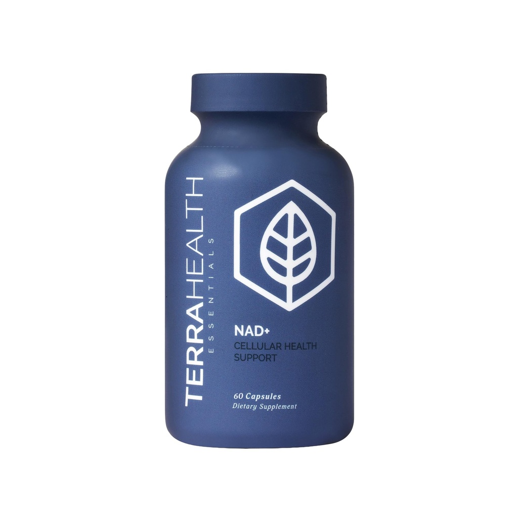 Terra Health Essentials NAD+ - Energia cellulare, Riparazione metabolica, Invecchiamento sano di cuore, cervello e muscolo - Tutto naturale, 30 giorni di alimentazione
