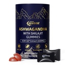 Ashwagandha Gummies mit Shilajit 300mg für Damen und Herren, Zero Sugar ashwagandha Ergänzungen mit Maca Root Powder | Organic ashwagandha Extra Strength for Boost Energy 60 Gummies