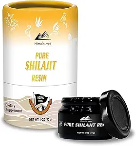 Pure Himalayan Organic Shilajit, High Potency Shilajit Resina - Grado d'oro, Autentico e Naturale - 70% Acido Fulvico & 85+ Minerali Trace per l'energia e il supporto immunitario | 75 Serve - 30g