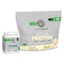 Sunwarrior Active Organic Protein Pulver Pflanzenbasierte Vanille Flavored 45 Servierungen & Kreatin Monohydrat Pulver 60 Servierungen