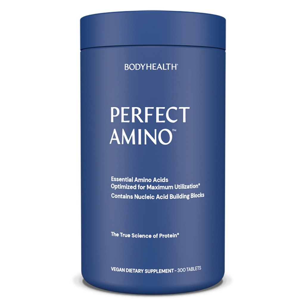 BodyHealth PerfectAmino (300 Tabletten) Essential Amino Acid Supplement mit BCAA und EAA, Muskel-Recovery, Boost Energy & Stamina, 99% Utilization, Vegan verzweigte Kette Protein Pre/Post Workout