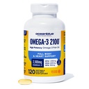 Oceanblue Professional Omega 3 2100-120 ct - High Potency Triple Strength Burpless Fish Oil con EPA, DHA & DPA - Wild Caught - Natural Orange Flavor, 60 Serve