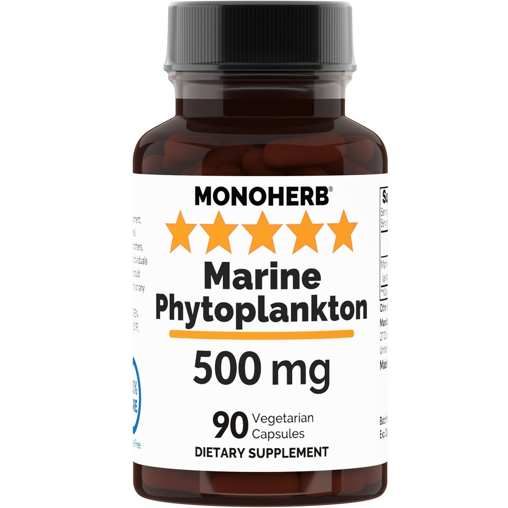 MONOHERB Marine Phytoplankton 500 mg - 90 Vegetarische Kapseln