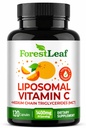 ForestLeaf Liposomal Vitamin C 1000mg Kapseln | Hohe Dosierung Vitamin C Liposomal Ergänzung mit Kokosnussölfettsäuren | Schnelle Absorption | Immununterstützung, Antioxidans, Kollagenproduktion | 120 Vegan Cap