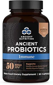 Antichi Probiotici per il supporto immunitario, promuove il sistema immunitario sano, riduce la diarrea, costipazione, gas e Bloating, antico superfoods Blend, 50 miliardi di CFU*/Serving, 90 capsule