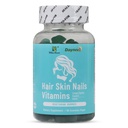 Hair Skin Nails Vitamins Gummies with Collagen, Vitamin C, Sodium, for All Ethnicities & Types, Men & Women, Strawberry Flavor, 60 Count