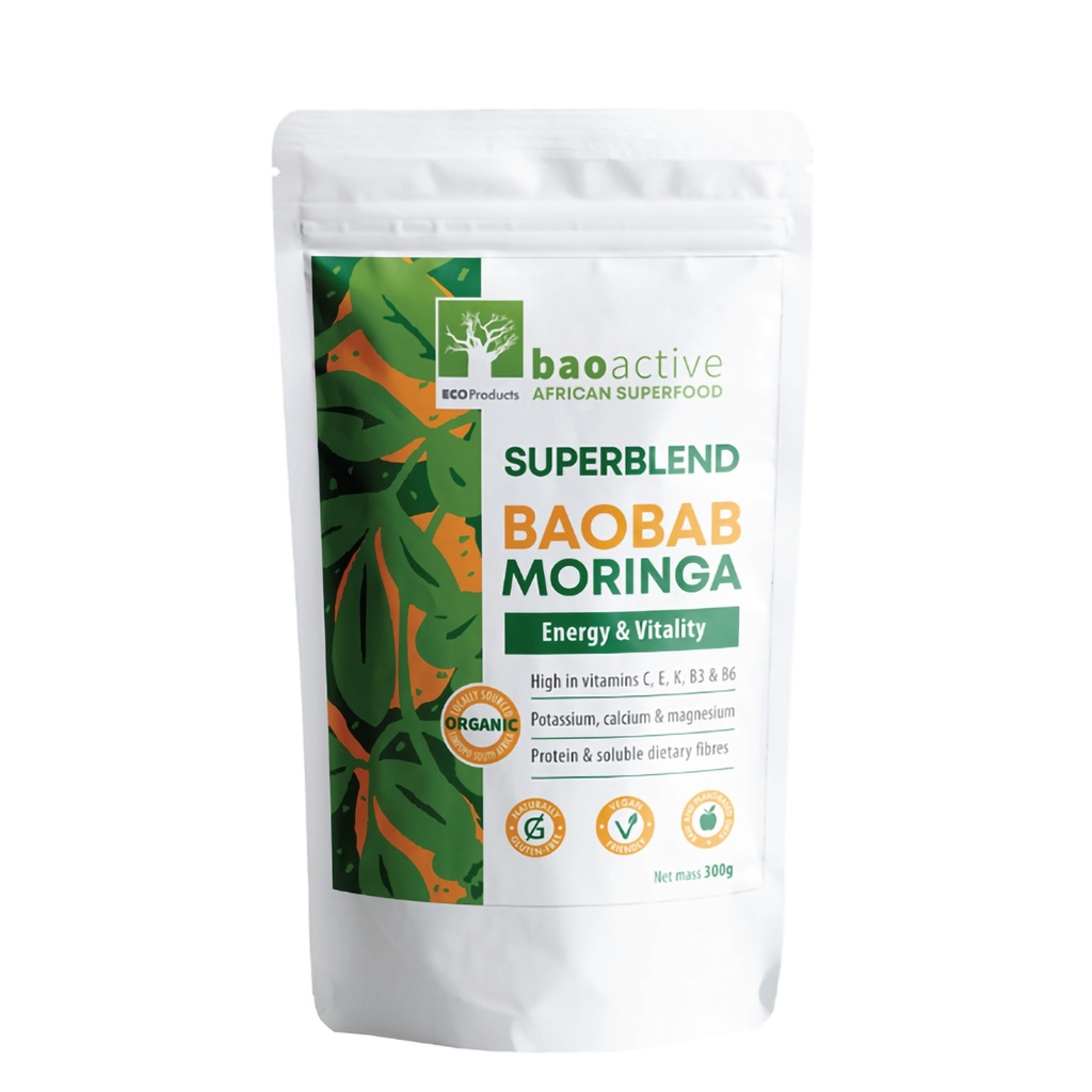 100% Baobab and Moringa Powder Superblend 300g (10.5 oz) | South Africa