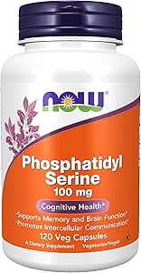 Maintenant Suppléments, Phosphatidyl Sérine 100 mg, 120 Capsules de Veg