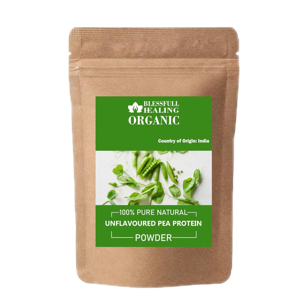 Blessfull Healing Organic Unflavoured Pea Protien Powder 100% Pure Natural 300 Gram / 10.58 oz