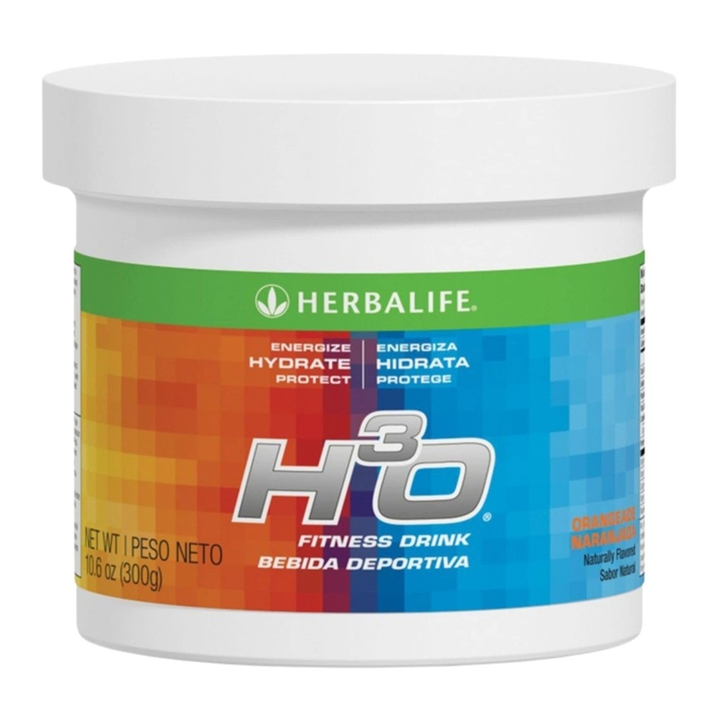 Herbalife H3O Fitness Drink: Orangeade Canister 10.6 Oz (300g), Mélange glucidique pour l'énergie immédiate, énergie, hydrate, protéger, naturellement aromatisé