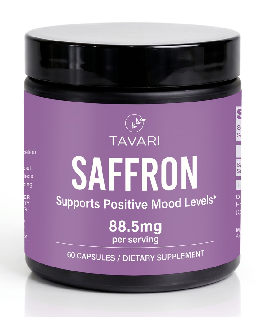 Saffron Extract Capsules - 88.5 mg per Serving of Natural Mood Support Supplement - Saffron Supplement for Positive Mood & Emotional Well-Being - Non-GMO, Gluten-Free, GMP Certified, 60 Counts