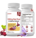 Saffron Supplements with Organic Beet Root & Ashwagandha - 100mg Saffron Extract for Mood Support, Energy & Focus