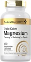 Doctor's Way Triple Magnesium Complex | 150 Capsules | Citrate, Glycinate, & Malate Supplement | Vegetarian, Non-GMO, Gluten Free Formula