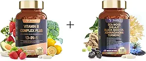 13-in-1 Vitamin B Complex & 25-in-1 Sea Moss Kapseln