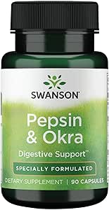 Swanson Okra Pepsin 90 Kapseln