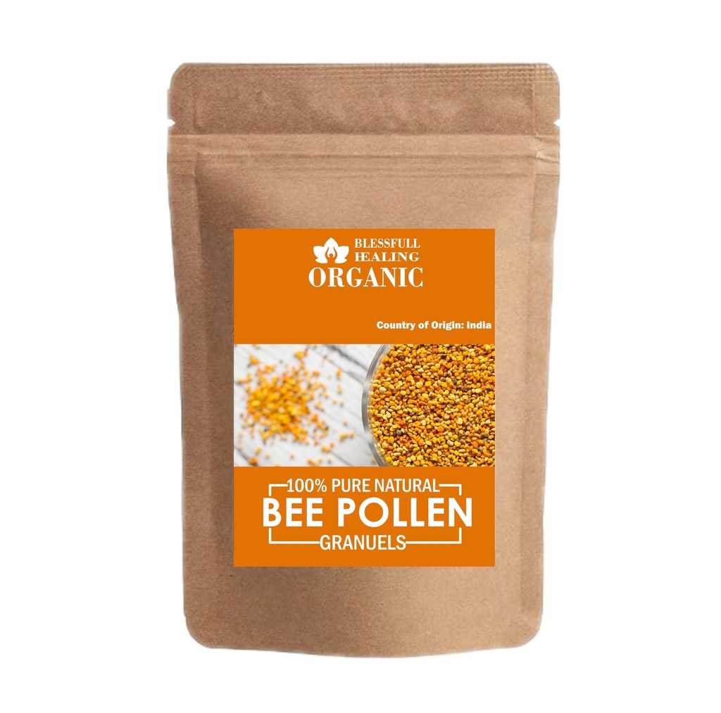 Blessfull Healing Organic 100% Pure Natural Bee Pollen Granuels | 100 Gram / 3.52 oz
