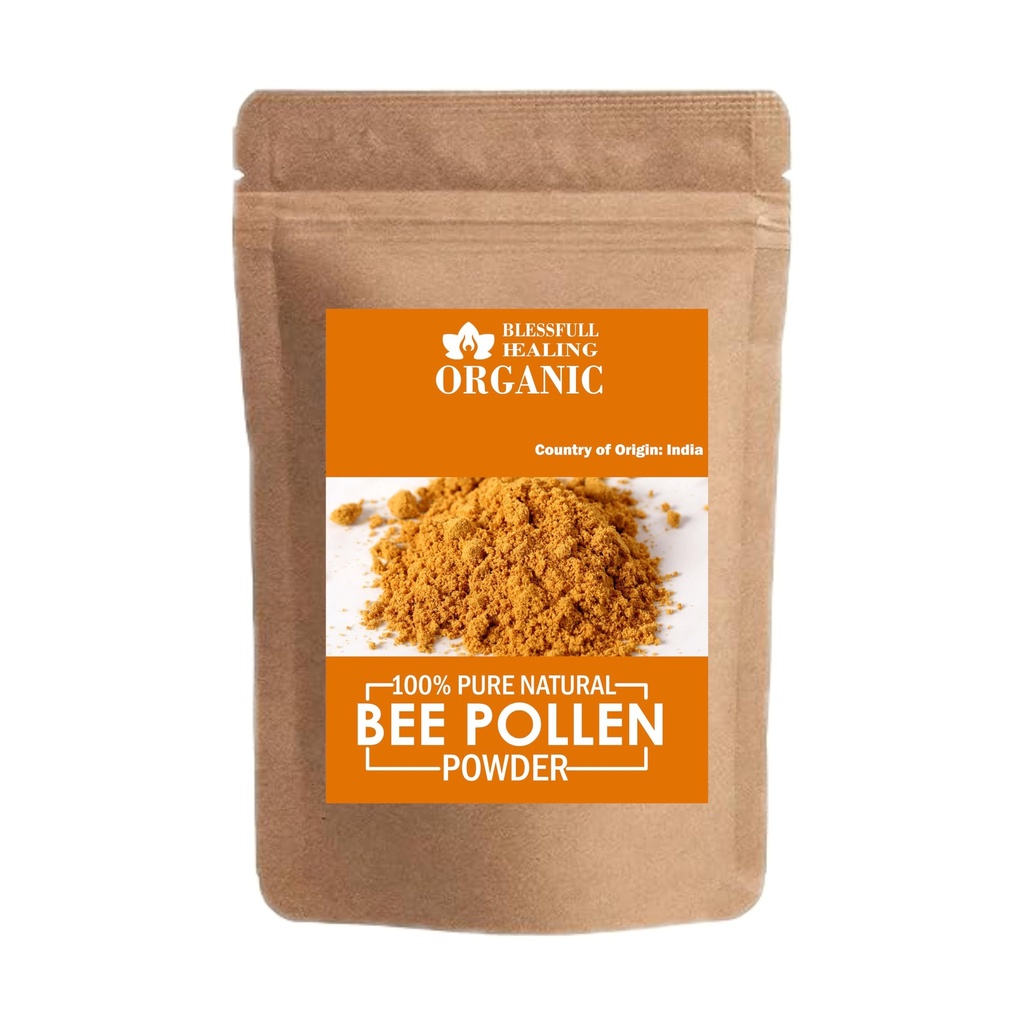 Blessfull Healing Organic 100% Pure Natural Bee Pollen Powder | 100 Gram / 3.52 oz