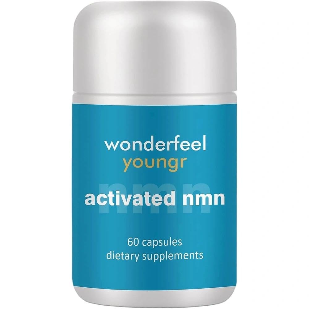 Wonderfeel Youngr NMN Supplement, 60 Count | Vegan capsules with NMN, TMG, quercetin, and resveratrol for a simple daily supplement routine