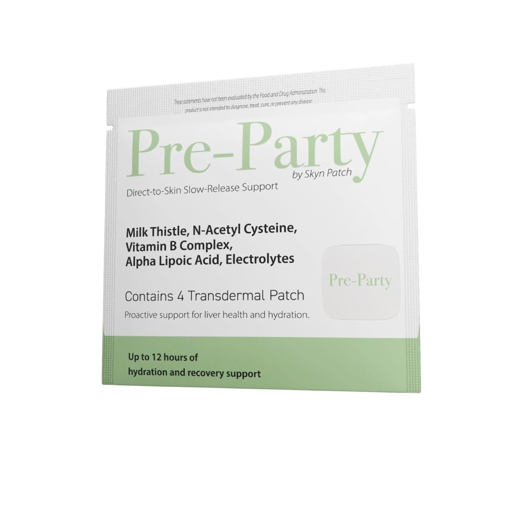 Fiesta – Hydration Support Transdermal Patches (4-Pack) | Milk Thistle, NAC & Electrolytes |