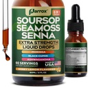 Soursop Bitters Liquid Drops, 6-in-1 Sea Moss & Moringa, Honey Lemon, 60ml