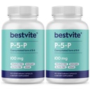 BESTVITE P-5-P 100mg (240 vegetarische Kapseln) (120 x 2) (CoEnzymierte Form von B-6) - No Stearates - Vegan - Non GMO - Glutenfrei