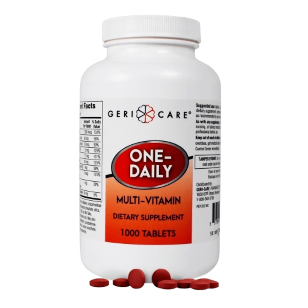 GeriCare One-Daily Multi-Vitamin Tablets Suplement alimentare, 1000 Conte (Pacchetto di 1)