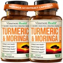 Estratto di chicco di caffè verde + curcumina curcuma per la salute comune, la salute del fegato, l'energia e il supporto immunitario - Total Wellness Formula - Curcumina tumerica con pepe nero & Dianabol capsule pure - 60 Conte - 2 Pack