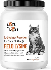 FELO LYSINE - Polvere di L-Lysine per gatti 300 mg (Thomas Pet in precedenza), 1 Kg o 2.2 lb