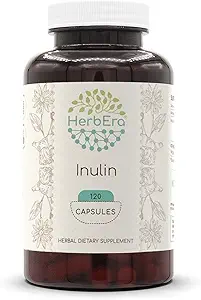 HerbEra Inulin Capsule, 500 mg, Inulina da Jerusalem Artichoke (120 capsule)