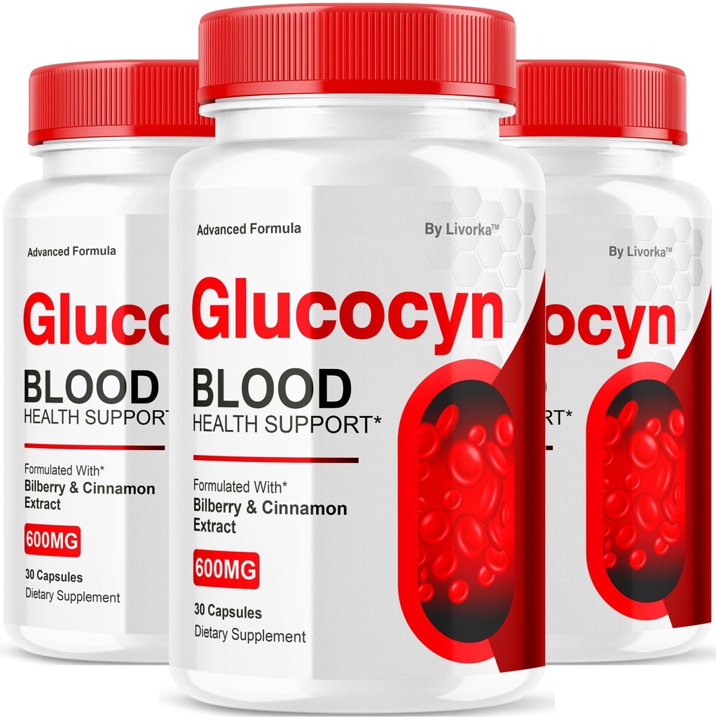 (3 Pack) Glucocyn - Glucocyn Capsules Glycogen Support, Official Gluco Cyn Supplement Pills Health & Wellness All Natural Ingredients, Glucosyn Plus Premium Advanced Formula, 90 Capsules for 3 Months