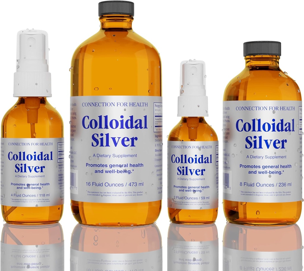 Kolloidal Silber - 10 PPM - 16 oz / 8 oz / 4 oz / 2 oz - Immununterstützung