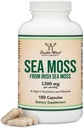 Irish Sea Moss Capsules, Mehr Potent Than Sea Moss Gel Extract (180 Count, 1.200mg pro Servierung) (aus Wildcrafted und Raw Chondrus Crispus) Nährstoffreiche Superfood High in Minerals von Double Wood