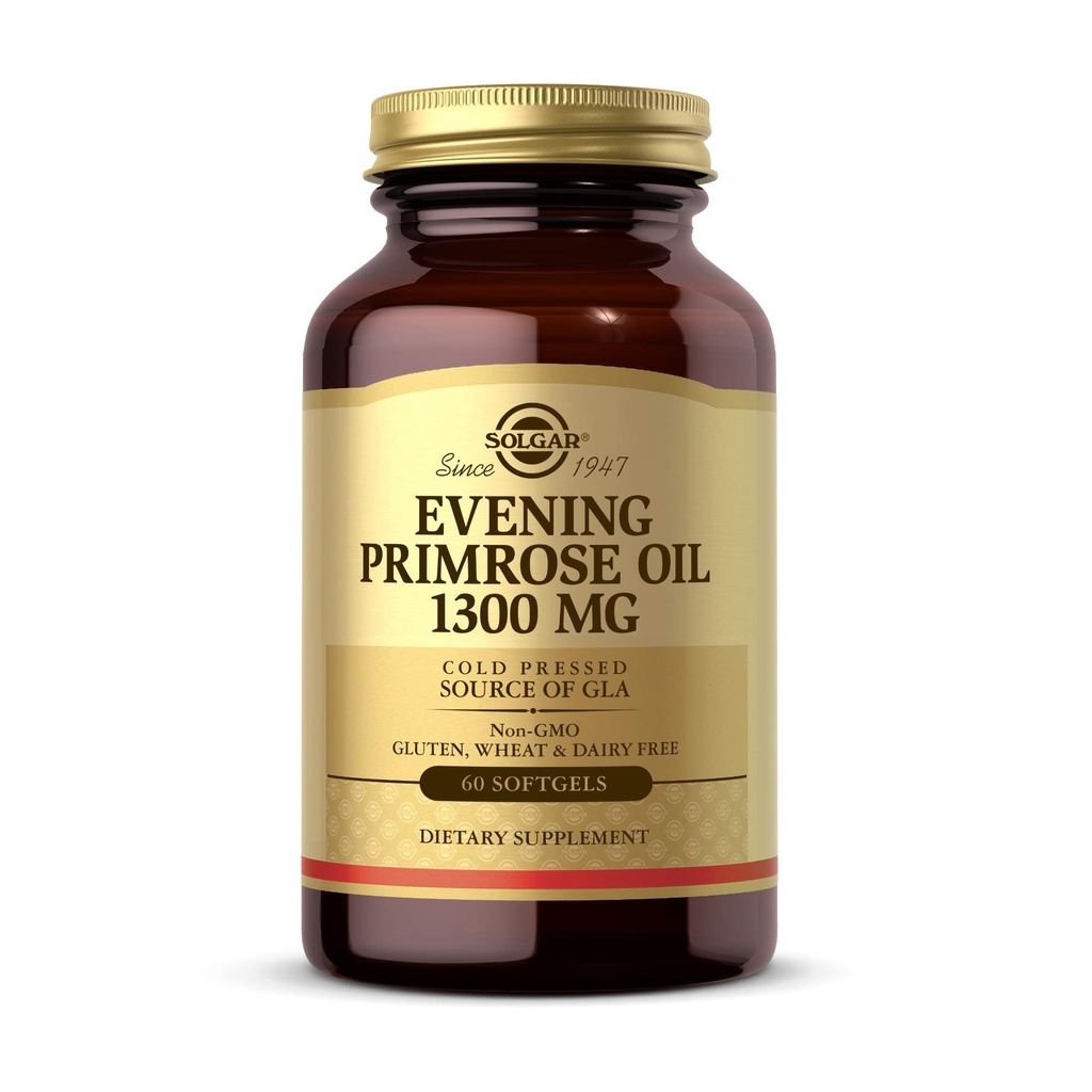 Solgar Sera Primrose Olio 1300 mg, 60 Softgels - Promuove la pelle sana - Supporto nutrizionale per le donne - Non OGM, Senza glutine, Latticini Free - 60 Serve
