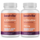 BESTVITE L-Citrulline 750mg pro Kapsel (240 vegetarische Kapseln) (120 x 2) - No Stearates - No Silica - No Fillers - Non GMO - Gluten Free - Vegan