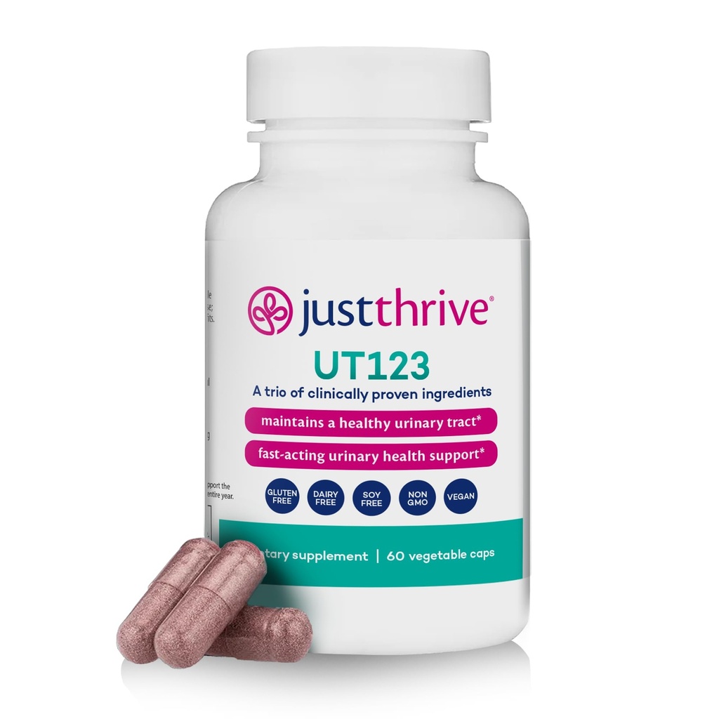 Just Thrive UT123 - Unterstützt Urinary Tract Gesundheit für Frauen - Hergestellt mit Cranberry, 60 Kapseln