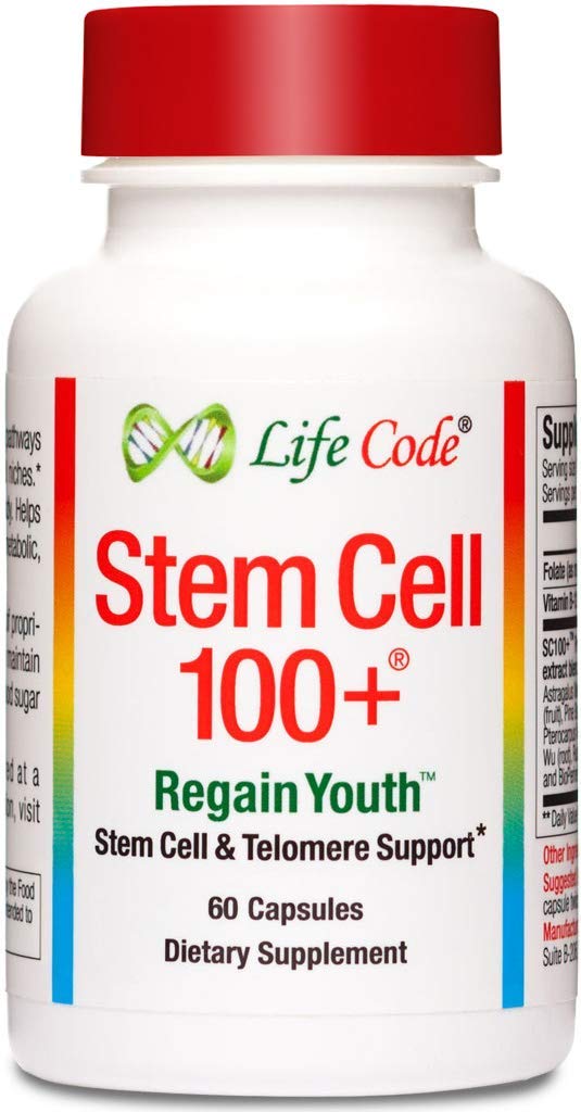 Stem Cell 100+: Multi-Pathway Anti-Aging & Rejuvenation Supplément soutient les cellules souches, les télomères, les gènes de longévité, la circulation vasculaire, la fonction neuronale, l'autophagie, et plus encore