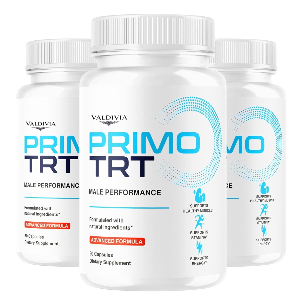 Valdivia Primo TRT Capsules- Maximum Strength Energy Support, Natural Primo TRT Vitamins Support Overall Health & Wellness, 180 Capsules for 3 Months