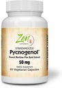 Integratori Zen Pycnogenol 50mg - Estratto di corteccia di pino marittimo francese standardizzato per il supporto antiossidante e infiammabilità - Non OGM, Gluten & Soy Free 60-Vegcaps